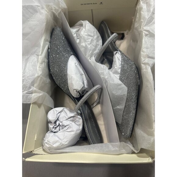 Anne Klein Womens Akiela Flex Pointed Toe Pewter Heels 9.5M - Picture 7 of 12